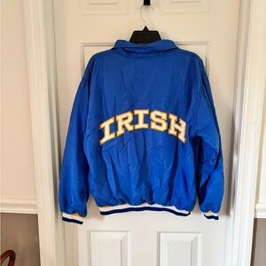 Women’s Russell Notre Dame Fighting Irish Blue Spell Out Nylon Pullover Sz L
